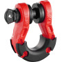 VEVOR Manille à anneau D 19 mm, lot de 2 manilles de remorquage acier allié, résistance à rupture 30 t avec goupille à vis 22 mm