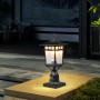 VEVOR Lampadaire extérieur, lot de 2, luminaires étanches 400 mm, avec base de montage sur pilier 9 cm, abat-jour verre, éclaira