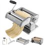 VEVOR Machine à Pâtes Manuelle Acier Inox Machine à Pâtes Fraîches Italiennes 9 Épaisseurs 0