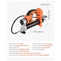 VEVOR Pistolet à Graisse Électrique sans Fil, Pression 55 MPa, avec Éclairage LED, Tuyau 90 cm, 20 V Batterie Non Incluse, Décle