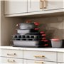 VEVOR Moule à pâtisserie, lot de 10, moule à charnière antiadhésif en acier au carbone, plaque et plateau de cuisson empilable a