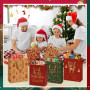 AFXXE 12 Pièces Sac Cadeau Noël Kraft, Grand/Petit Format Différentes Tailles Pochette, Emballage Réutilisables, Sachet Papier a