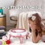 BUAOB Sentro Machine à tricoter à 48 aiguilles avec compteur de rangées, métier à tisser rond et rotatif pour enfants/adultes