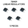 5 régulateurs de tension 9 V 500 mA 7809 78M09 L78M09 L78M09C LM78M09 TO-252 DPAK