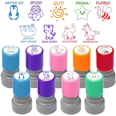 9Pcs Tampons Enseignants