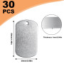 50 * 30mm Blanc Rectangle Ebauche Estampage Plaque Gravée en Aluminium Estampage Étiquette P