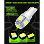 Alopee Lot de 30 Ampoules W5W LED 12V Blanc (5x puces SMD 5050) - Éclairage Intérieur Plafonnier, Coffre et Plaque D'immatricula