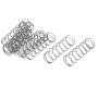 sourcing map Ressort de Compression 0.8mmx14mmx45mm 304 Acier Inoxydable Argenté 10pcs