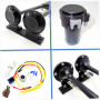 YIYIDA Klaxon de voiture Trompette d'air 170db Corne marine Corne électrique 12V Car Horn Zinc Chrome noir Trompette de camion H