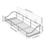 OriwarE Serviteur de Douche Etagère pour Salle de Bain Panier Toilette Cuisine Spice Rack Acier Inoxydable SUS304 sans Perçage -