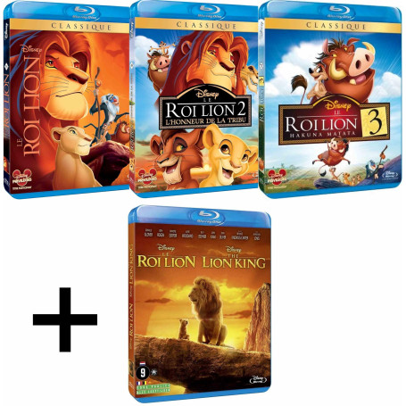 4 Blu Ray Disney - Le Roi Lion - L'Intégrale des 3 dessins animés + Le Film