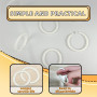 KAIYAYA 120 Pièces Anneaux de Rideau 40mm Anneau Rideau Douche, Antirouille O Plastique Anneau Réutilisable Crochets Rideaux pou