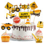 Ohaoduo Lot de 60 décorations pour cupcakes en forme de véhicule de chantier