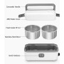 LEAZZLE Gamelle Chauffante de 200W avec Couverts et Sac Chauffant, Lunch Box Chauffante en Acier Inoxydable 220V, Boite Isotherm