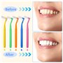 60 Pcs Brossettes Interdentaire,Forme de L Brossettes Interdentaire, 5 Tailles Brossette Dentaire Angle pour interdentaire entre