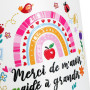 Etiquette Plantes Merci Maitresse en Bois Etiquette de Pot avec Autocollant Merci de m`avoir aidé à Grandir pour Plantes en Pot