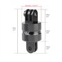 HSU Adaptateur de caméra en Aluminium pour GoPro, Support de caméra à Rotation 360 degrés pour Hero 12/11/10/9/8/7/6/5/4/3 camér