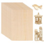 Lot de 10 feuilles de bois de tilleul 200 x 100 x 1