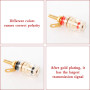 Jubaopen Borne de Liaison Audio 6 Pcs Amplificateurs de Borne de Haut-Parleur Borne Audio Plaquée en Cuivre pour borne 4mm Prise