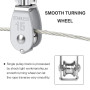 Fulushou Poulie Simple Pivotante 5 Pièces M15 Poulie Simple en Acier Inoxydable Robuste Poulie Simple Bloc Lisse Rouleau de Char