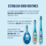 Jordan ® | Step 2 Brosse à dents pour enfants | Brosse à dents pour enfants de 3 à 5 ans | Poils souples, double poignée ergonom