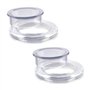 AIEX 5cm 2 Ensembles Patio Anneau De Trou De Table De Parapluie Et Ensemble De Capuchons Silicone Transparent y Compris 2 Anneau