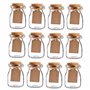 Awtlife 12 Pcs Vintage Verre Favor Jar avec des couvercles de Liège pour Le Mariage Baby Shower faveur