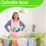 Lot de 2 Tablier de Lavage Grande Poche, Tablier a Linge Imperméable Laundry Apron Tablier Pratique pour Sécher avec Poche pour