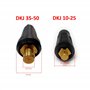 ELCAN Torche de soudage TIG 17V de 4 mètres avec connecteur 10-25 installé et connecteur supplémentaire 35-50, pistolet TIG vala