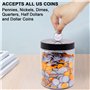 Mczcent Tirelire Transparente, Grande Tirelires Plastique pour Pièces de Monnaie, Grand Tire Lire Piggy Coin Money Tip Bank Jar 