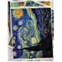 Lot de 7 toiles de coton imprimées de haute précision de 20 x 25 cm de Van Gogh, tissu pour la couture, la confection de sacs, l