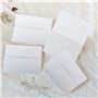 VANRA Lot de 100 cartes de vœux vierges blanches avec enveloppes A6 autocollantes pour cartes de remerciement, invitations de ma