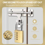 Lot de 2 petits cadenas à combinaison à 4 chiffres - En laiton - Résistant aux intempéries - Pour porte, clôtures de jardin, arm
