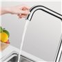 Krobec Robinet de cuisine en laiton, rotatif à 360 °, mitigeur en laiton à une poignée, haut, nouveau design moderne.