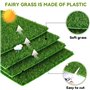 aeathu 10 Pièces Herbe de Mousse Miniature, 15 X 15 cm Tapis de Pelouse Verte Artificielle, Réutilisable Gazon Artificiel Réalis