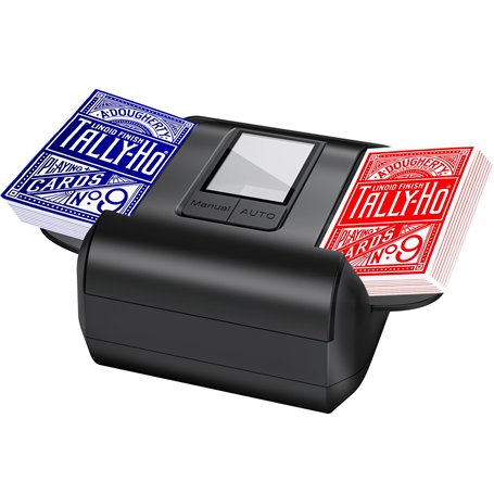 OBLITZON Mélangeur de Cartes Automatique Électrique pour 1-2 Jeux - Mode Auto/Manuel - Batterie 2000mAh Rechargeable USB-C - Sil