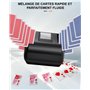 OBLITZON Mélangeur de Cartes Automatique Électrique pour 1-2 Jeux - Mode Auto/Manuel - Batterie 2000mAh Rechargeable USB-C - Sil