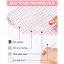 papier transfert avec grille d'alignement rouge