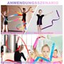 Cokaca 7 Pièces Rubans de Danse, Ruban Gymnastique Enfant de 2 m, Ruban Grs avec Baguette Rotative, Idéal pour la Gymnastique Ar