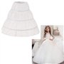 YYKSYDPT Crinolina Jupon pour fille avec 3 cercles Jupes Accessoires Cordon de serrage Doublure à la taille réglable Blanc 55 cm