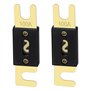 Heschen - Lot de 2 fusibles ANL-100 A - pour système audio de voiture - noir et doré