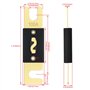 Heschen - Lot de 2 fusibles ANL-100 A - pour système audio de voiture - noir et doré
