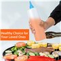 LAOJU Bouteille à Condiments Bouteille Sauce 500ml 3 Pcs Flacon Souple en Plastique Anti-Fuite Presser Les Bouteilles Bouteille
