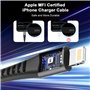 Câble Chargeur iPhone Câble Lightning USB Nylon Cordon iPhone Fil Chargeur iPhone C