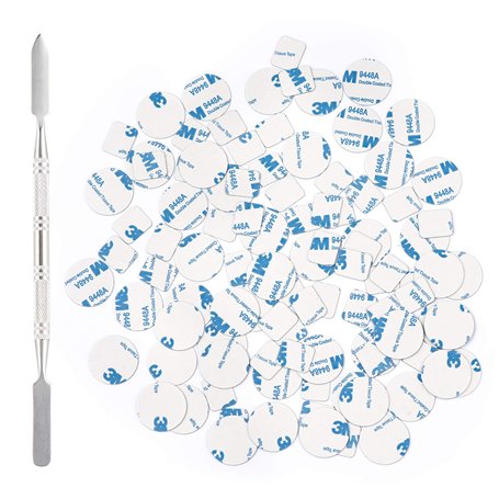 Allwon 100 pièces autocollants en métal pour Palette magnétique Palette de maquillage de fard à paupières vide + spatule de dépô