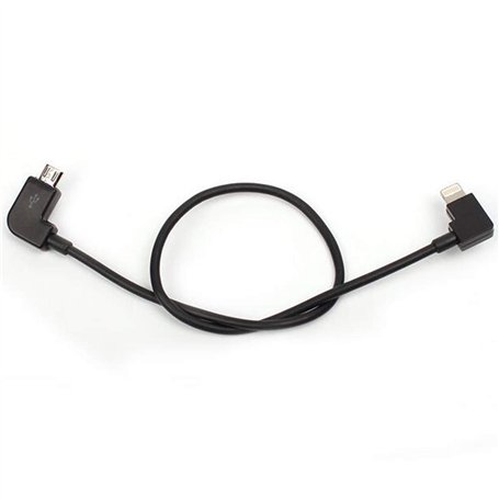 Linghuang 30cm Câble de Données Micro USB vers iOS pour Connecter Smartphones/Tablettes à Télécommande pour DJI Mini SE/Mavic Mi