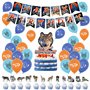 Deco Anniversaire Loup Anniversaire Décorations Loup Ballons Anniversaire Loup Décorations Gâteaux Wolf Bannière Anniversaire Wo