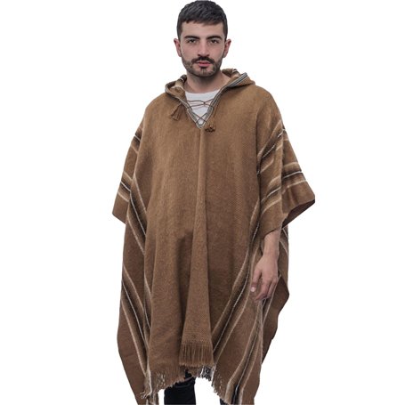 Gamboa Alpaca Poncho Homme Mexicain Polaire Manteux Automne Hiver Régulation Température