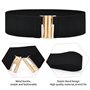 DUOXIN Lot de 3 Ceintures Extensible pour Femme, Ceintures de Taille Emboîtement Large Élastique Sangle Rétro Ceinture Elastique