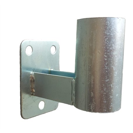 WBCM-48 Adaptateur de support mural pour miroirs convexes avec un collier de fixation pour poteau de 48 mm de diamètre.